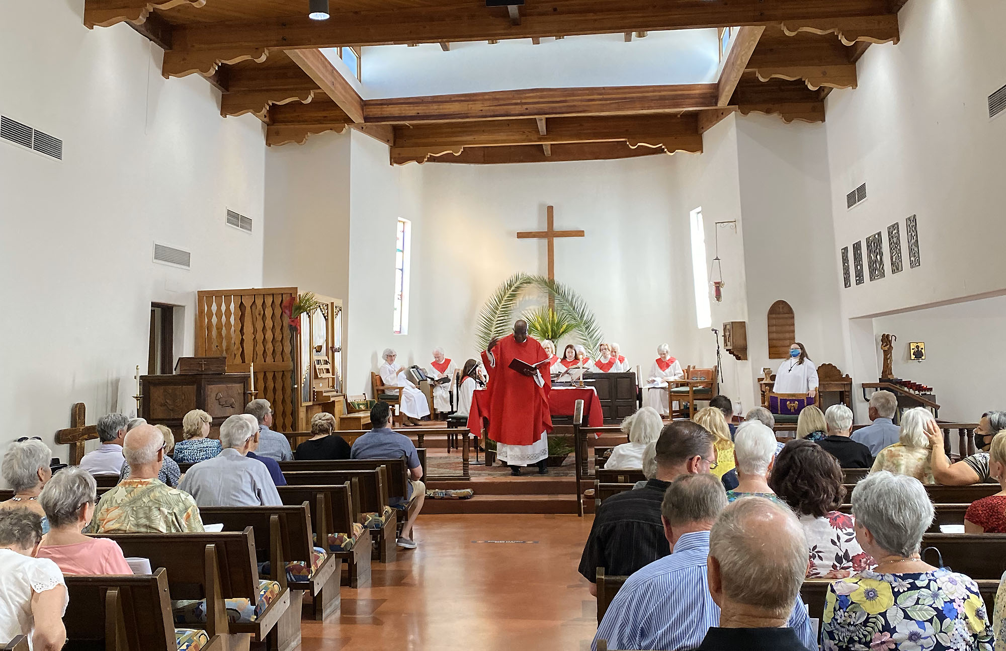 Rev. Jackson preaching during service