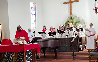 Choir during church service